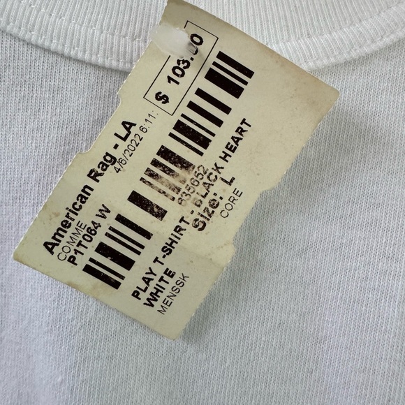 Comme des Garçons Play Men’s T-shirt Size L - Picture 3 of 6